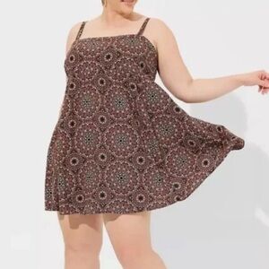 Torrid Mini Challis Sleeveless Dress Size 22-24 3X New With Tag